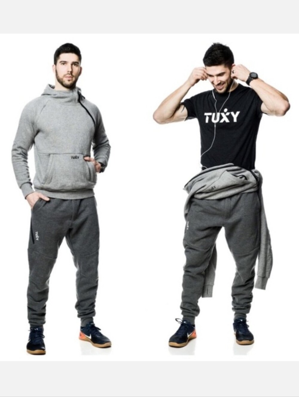 Tuxy One Piece Suit Track UnisexGray Hoodie Jogger Size Large
